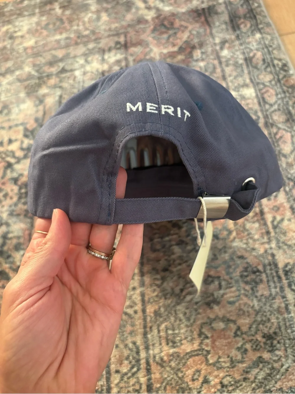 Merit Beauty - Navy - 'It Can Wait' Embroidered Baseball Cap - Women